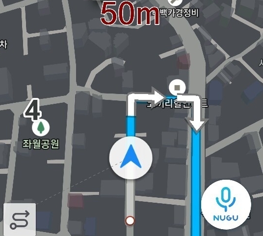 SK텔레콤이 제공하는 'T맵' 화면