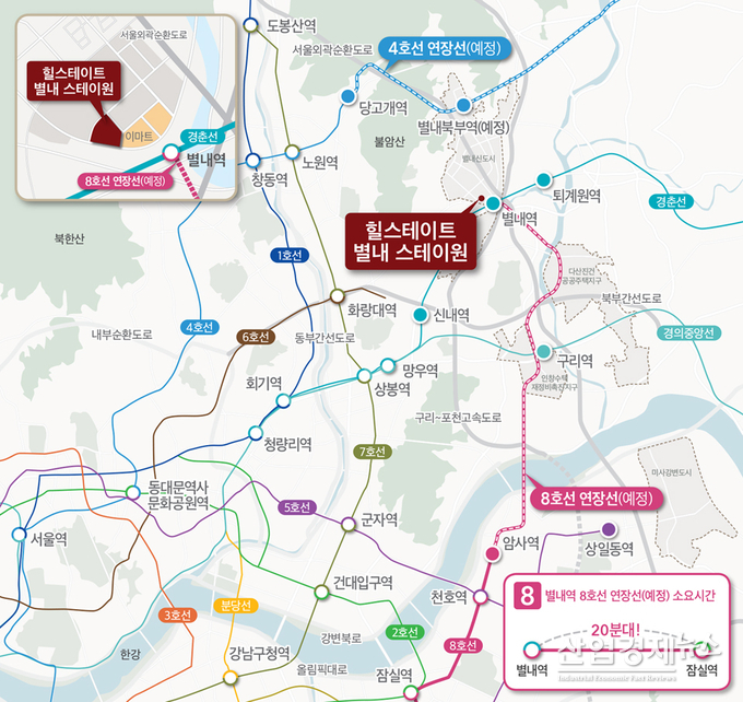 '힐스테이트 별내 스테이원' 위치도