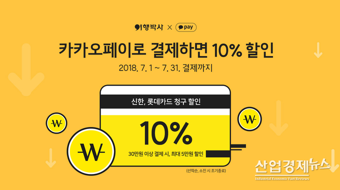 여행박사가 간편 결제 서비스 카카오페이를 도입했다.