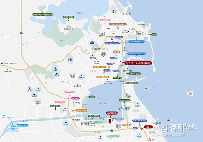 현대건설 '힐스테이트 속초 센트럴' 위치도