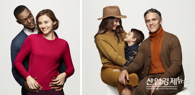 유니클로 2018 FW EFM 및 프리미엄 램스울 니트 모델컷. 사진 = 유니클로