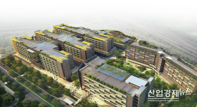 대우건설이 쌍용건설과 함께 수주한 싱가포르 WHC 병원 조감도