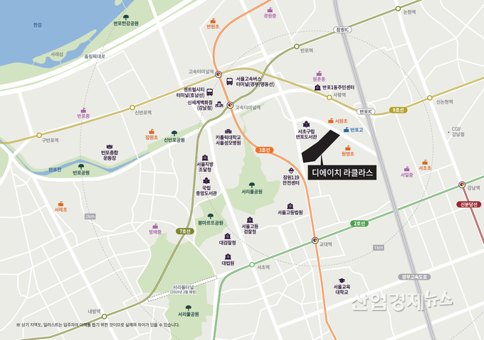 디에이치 라클라스 부지형태 및 위치도