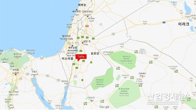 대림에너지가 요르단에서 사업을 펼치는 풍력발전소 위치