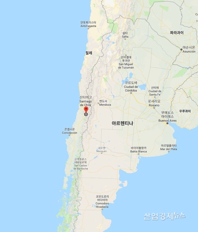 대림에너지가 12월 착공을 앞두고 있는 린코나다(Rinconada) 태양광 발전 사업지. 칠레 수도 산티아고로부터 남쪽으로 105km 떨어져 있다.