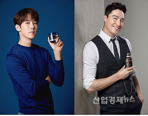 유연석(좌), 다니엘헤니(우) 모델 컷...롯데제과, 코카콜라사 제공