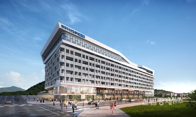 현대건설이 성남 고등지구에 분양예정인 '현대지식산업센터 성남 고등' 투시도. 이미지=현대건설 제공