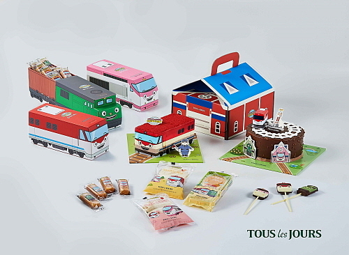 ‘띠띠뽀 띠띠뽀’ 캐릭터 제품 연출 컷...CJ푸드빌 제공