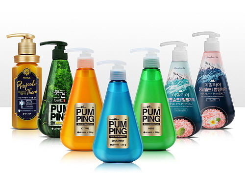 펌핑치약 제품 모음 컷...LG생활건강 제공