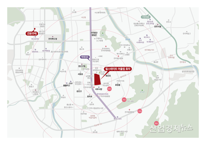 힐스테이트 어울림 효자 위치도. 이미지=현대건설