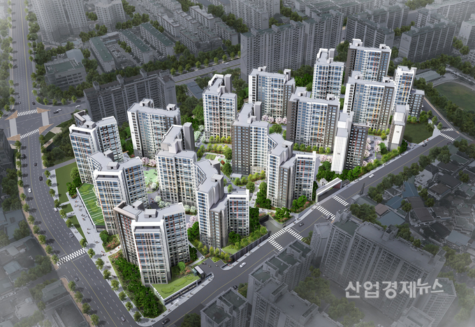 현대건설과 금호건설이 공동 분양하는 전주 '힐스테이트 어울림 효자' 조감도. 이미지=현대건설