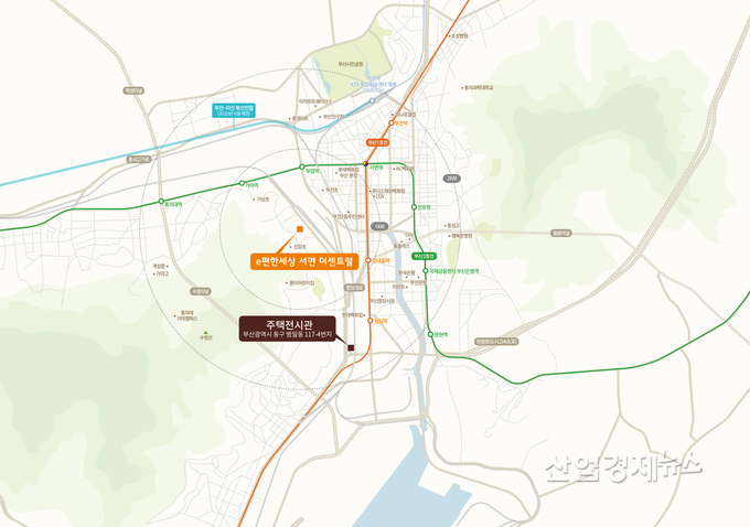 'e편한세상 서면 더센트럴' 위치도