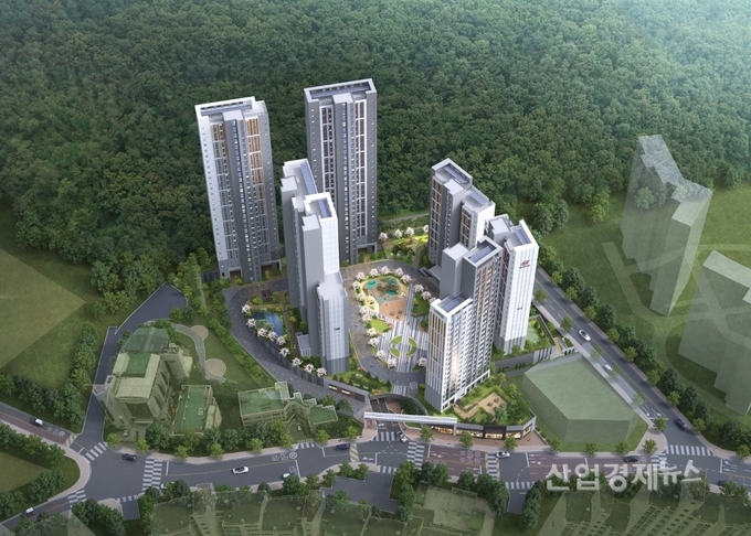 현대건설이 안양 비산동에 분양하는 '힐스테이트 비산 파크뷰' 조감도. 이미지=현대건설