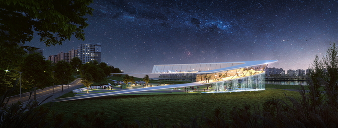 한남자이 더 헤리티지 단지 앞에 들어설 공원의 전망대 개념도