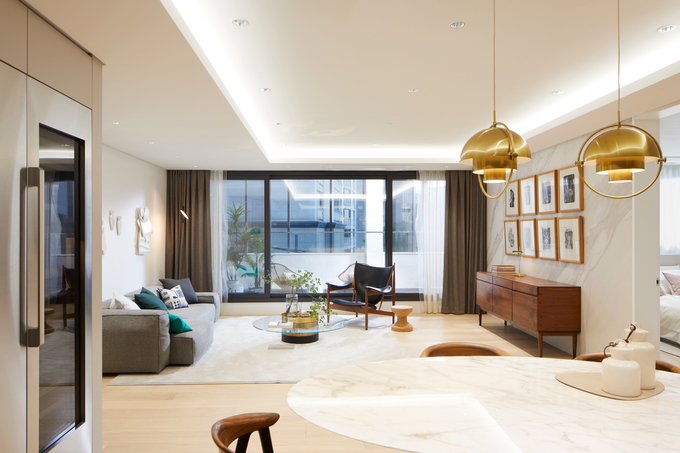 아크로 대표 세대 타입(전용면적 120㎡) 거실