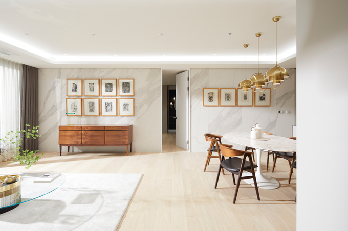 아크로 대표 세대 타입(전용면적 120㎡) 거실. 사진=대림산업