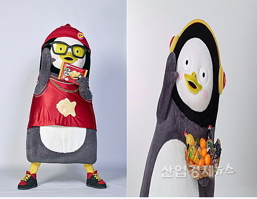 빙그레(좌)와 미닛메이드(우) 펭수 모델 컷...각사 제공