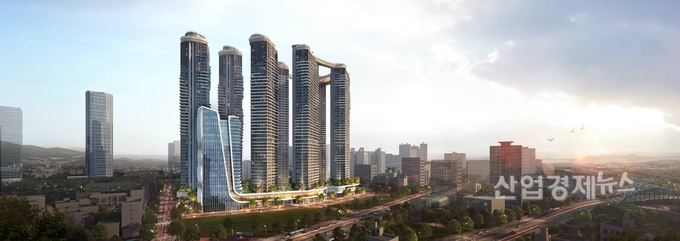 현대건설이 부산 범어 재개발에 제안한 '힐스테이트 아이코닉' 조감도. 이미지=현대건설