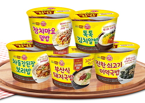 컵밥 제품 라인업...오뚜기 제공