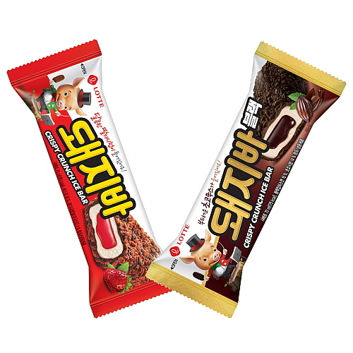 돼지바 신구 제품 비교 컷...롯데푸드 제공