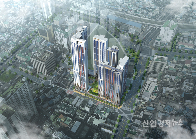 현대건설이 오는 24일 분양 예정인 '힐스테이트 동인 센트럴' 조감도. 이미지=현대건설