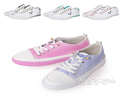 다이나핏(위), 소다(아래)에서 출시한 스니커즈 신 상품 컷...<사진=각사 제공>