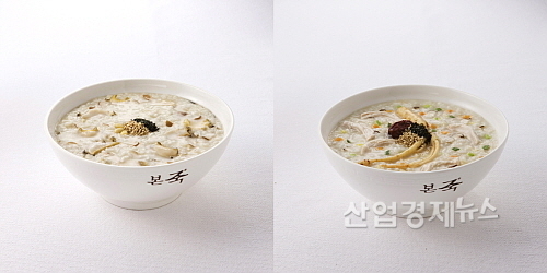 전복죽, 삼계죽 이미지...본아이에프 제공