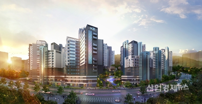 흑석3구역 1772가구 규모의 흑석리버파크자이 투시도. 8일부터 일반분양에 들어갔다. 이미지=GS건설