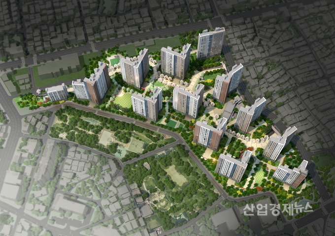 2054가구 규모의 미니신도시급 '주안파크자이 더 플래티넘' 조감도. 이미지=GS건설