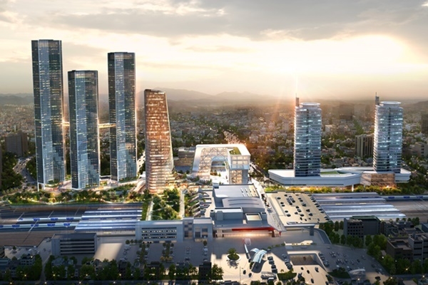 한화계룡컨소시엄이 수주한 대전역세권복합시설 조감도. 이미지=한화건설