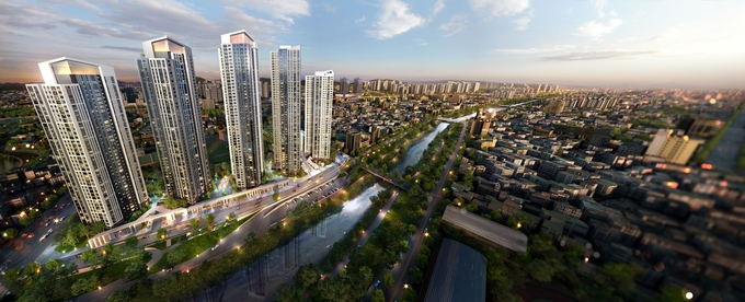 대림산업, 대림건설 컨소시엄이 수주한 대전 삼성1구역 재개발 사업지 조감도. 이미지=대림산업