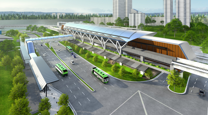 대우건설이 수주한 싱가포르 주롱도시철도공사 조감도. 이미지=대우건설