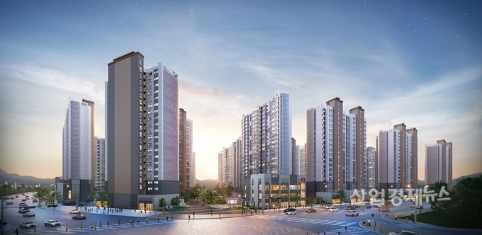 분양가규제 적용, 6개월 전매가능 '달성파크 푸르지오 힐스테이트' 투시도. 이미지=대우건설