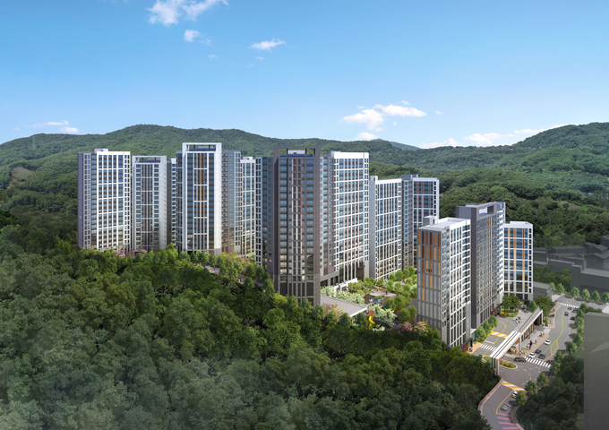 현대건설이 8월 분양 예정인 '힐스테이트 삼동역' 조감도. 자료=현대건설