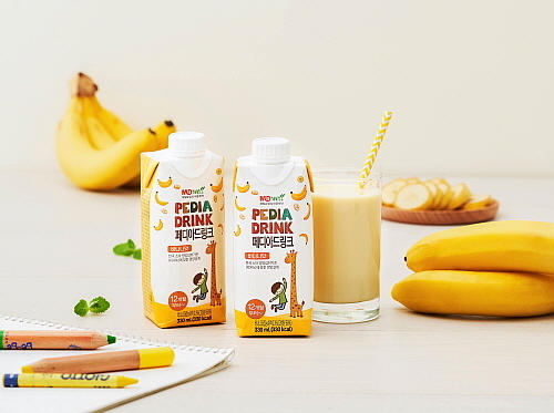 페디아드링크 바나나맛 연출 컷...<사진=엠디엘 제공>