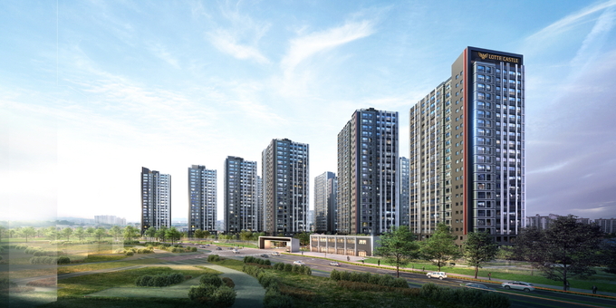주택사업 비중이 높은 롯데건설이 올해 들어서도 주택경기가 호조세를 유지하면서 실적도 평년수준을 유지하고 있다. 사진은 8월 분양에 들어간 '신동탄 롯데캐슬 나노시티' 투시도. (사진=롯데건설)