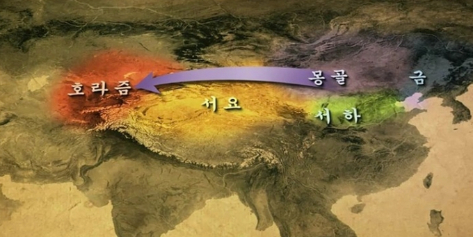 몽골군의 호라즘 진출도