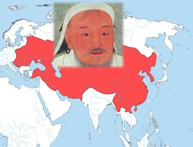인류 역사상 가장 큰 지역을 지배했던 징기스칸과 몽골 전성기의 통치영역