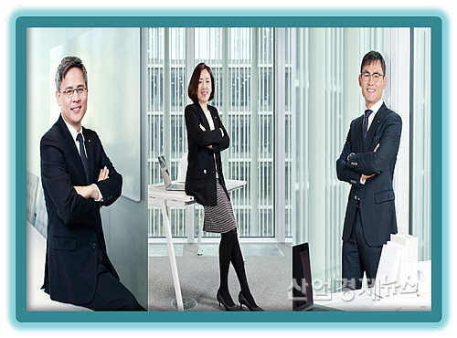 <사진 왼쪽부터 김승환 부사장, 정혜진 전무, 임충식 상무=아모레퍼시픽그룹 제공>