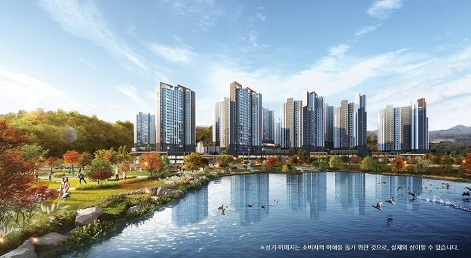 지난 11월 롯데건설이 오산에 분양한 '오산 롯데캐슬 스카이파크'. 2339세대 규모의 매머드 대단지로 공급된다. 사진=롯데건설