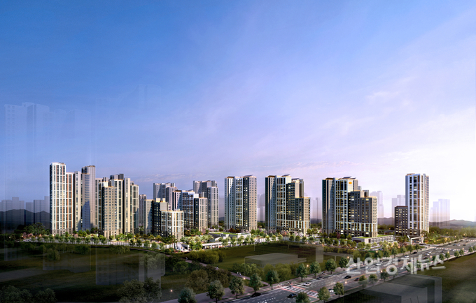 DL그룹 건설사인 DL이앤씨가 분양 중인 'e편한세상 영종국제도시 센텀베뉴' 투시도=DL이앤씨