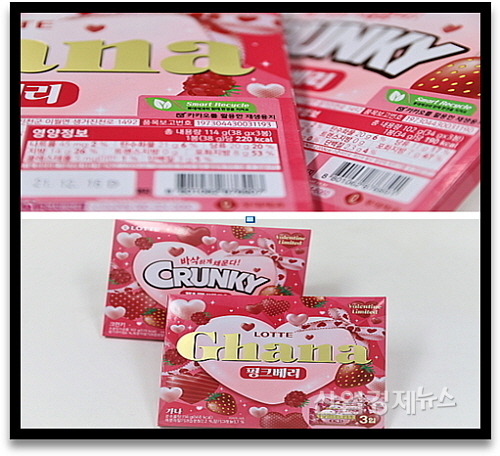 한솔제지와 공동 개발한 친환경 포장재 적용 제품...롯데제과 제공