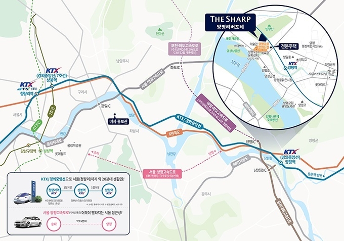 더샵 양평 리버포레 위치도