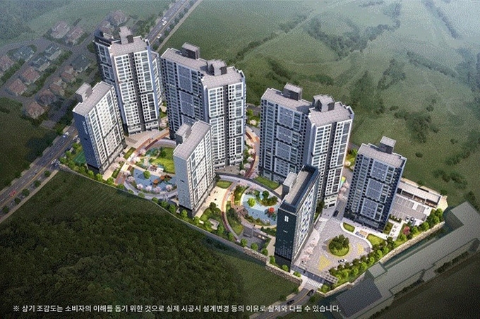 포스코건설이 경남 거창서 4월 분양하는 '더샵 거창포르시엘' 조감도. 사진=포스코건설