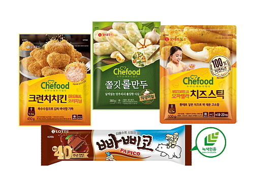 친환경 포장재 적용 제품 연출 컷...롯데푸드 제공