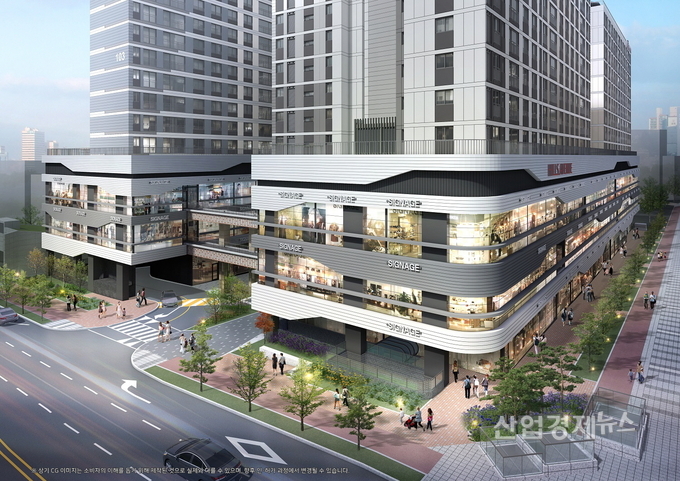 '힐스테이트 광교중앙역 퍼스트' 상가 투시도. 이미지=현대건설