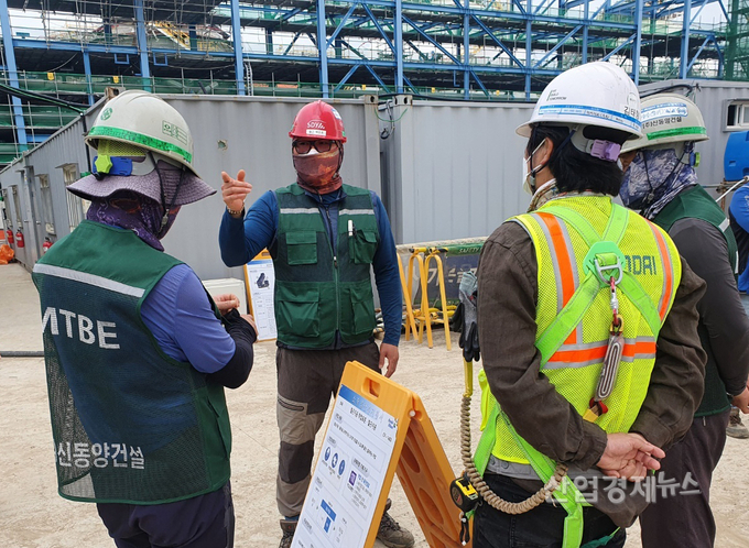 현대건설_TBM(Tool Box Meeting) 현장 모습. 사진=현대건설