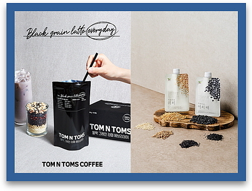 곡물 음료 제품들...탐앤탐스(좌), 본아이에프(우)