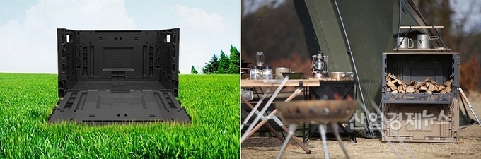 SK종합화학의 재사용 폴리프로필렌(R-PP)을 적용해 만든 ‘미니멀웍스’ 업사이클 캠핌용품 ‘폴딩박스 에코’