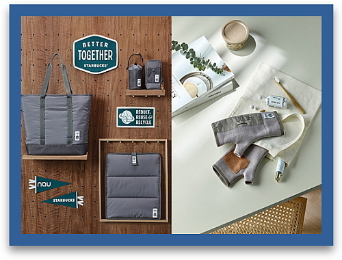 폐플라스틱 재활용 MD(좌) 및 키핑 슬리브(우) 컷...스타벅스 제공